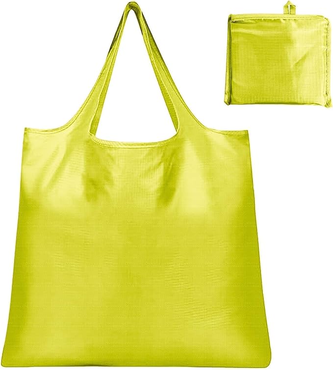 Washable Large Foldable Shopping Bag, Waterproof Reusable Grocery Bag Holder,for Shopping Reusable Tote Bags Large 50LBS,Tote Bags Nylon Bags(Light Green)