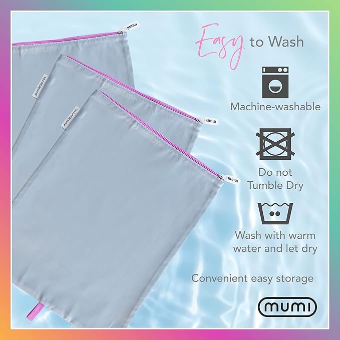 MUMI Travel Shoe Bags Set of 2 – Waterproof Shoe Bag for Travel, Gym, Storage, Packing – Lightweight Shoe Travel Bags for Suitcase, Closet, Backpack – Travel Shoe Organizer for Men and Women (Aqua)