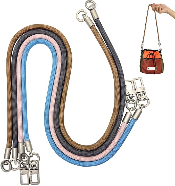 4-Pack Paracord Bag Handles – DIY Replacement Straps for Shoulder Bags, Crossbody Bags & Handbags
