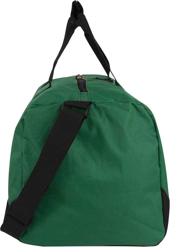 30 Liter, 17 Inch Canvas Duffle Bags for Men and Women – Travel Weekender Overnight Carry-On Shoulder Duffel Tote Bags (Green)