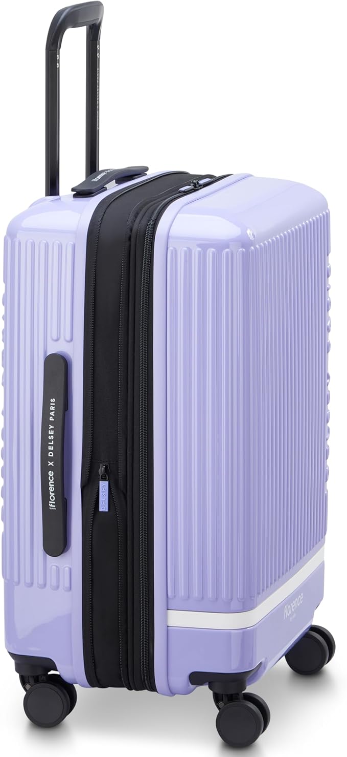 florence by mills Spin Me Away Hardside Expandable Luggage with Spinner Wheels, Lavender, Carry-On 20 Inch