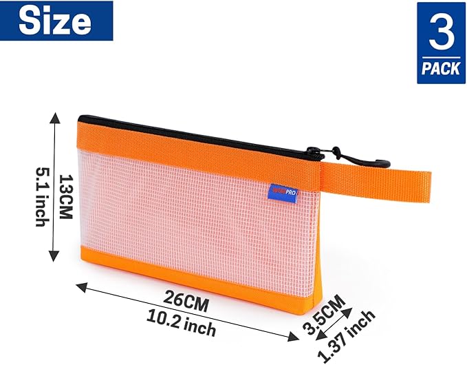 Zipper Tool Pouches, Multi-Purpose Utility Tool Bags Organizer for Small Hand Tools, Screws, Nails, Hardware, Pliers & Wrenches, Storage Pouch Set for Electricians, Plumbers, HVAC & Mechanics