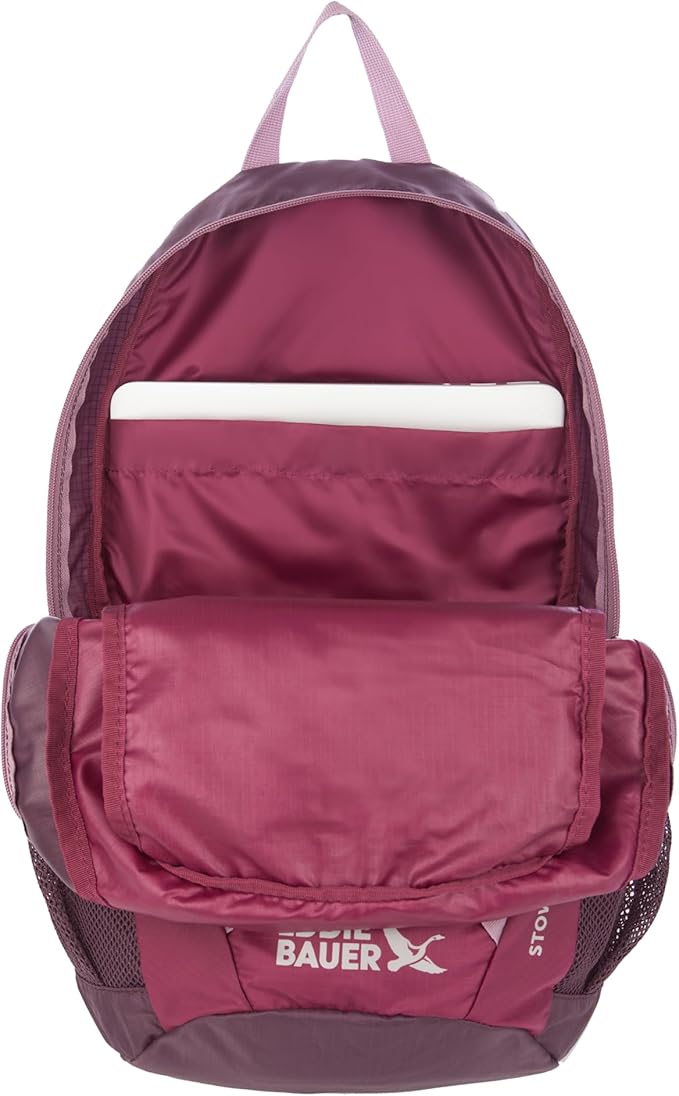 Eddie Bauer Stowaway Packable Backpack | Travel | Outdoor | Lightweight | Foldable | Durable | Ripstop Polyester | 20L - Port Red