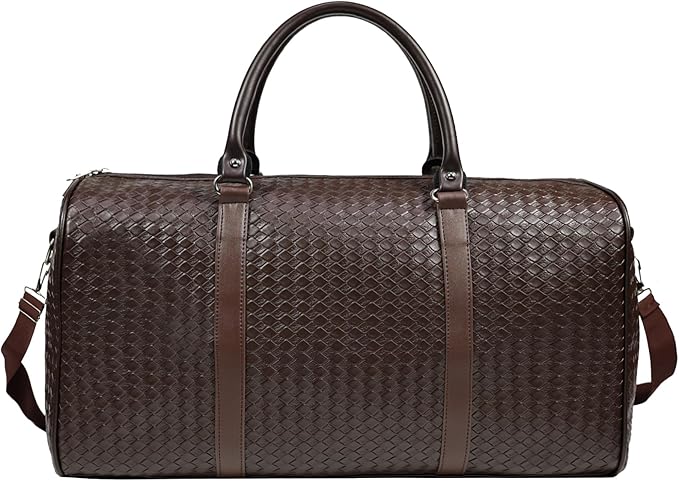 27L SmallTravel Duffle Bag Weekender Bags for Women and Men with Shoe Compartment Foldable Waterproof Toiletry Bag Hospital Bags for Labor and Delivery Gym Bag (Coffee color)