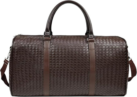 27L SmallTravel Duffle Bag Weekender Bags for Women and Men with Shoe Compartment Foldable Waterproof Toiletry Bag Hospital Bags for Labor and Delivery Gym Bag (Coffee color)