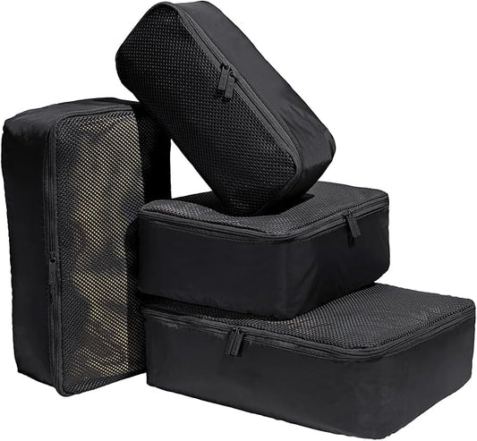 Away Insider Packing Cubes Set of 4 – Lightweight Travel Organizers for Luggage, Suitcases & Carry-On Bags, Jet Black