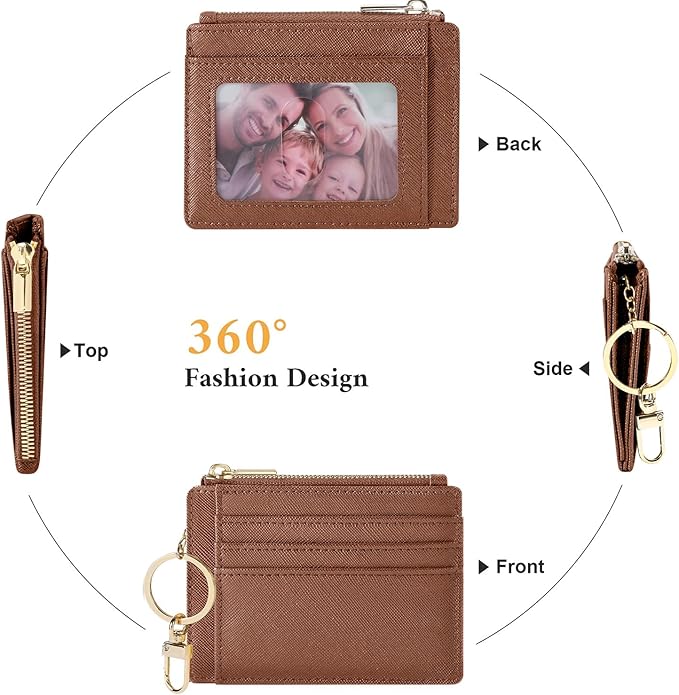 Sodsay Card Case Slim Front Pocket Wallet for Women Credit Card Holder with Keychain | Slim, Front Pocket, Credit Card Holder, with Keychain
