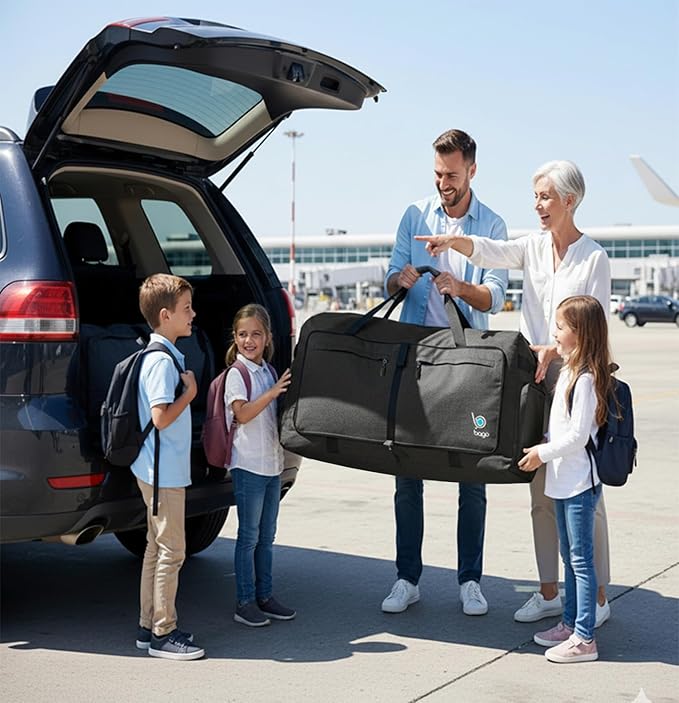 Bago Extra Large Duffle Bag for Travel Women & Men. Durable, Lightweight, Foldable Travel Duffel Bags For Traveling Women. 140L Duffle Bags Use As a Weekender Bag with Shoe Compartment, Checked Duffel
