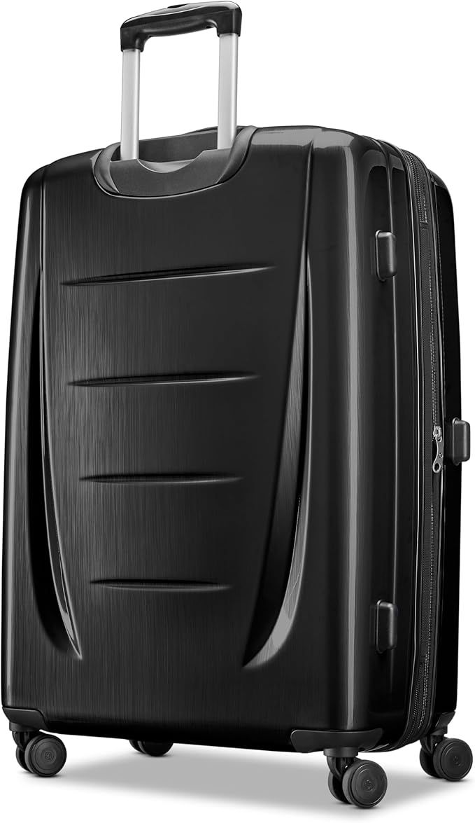 Samsonite Winfield 2 Hardside Expandable Luggage with Spinner Wheels, Brushed Anthracite, Checked-Large 28-Inch