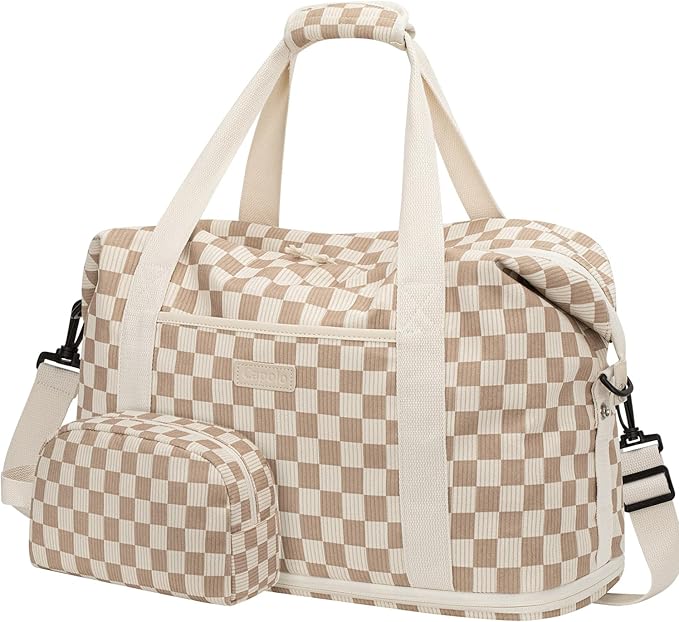 Expandable Travel Duffle Bags Weekender Overnight Bags for Women Men Hospital Bag for Women Labor Delivery with Toiletry Bag Waterproof