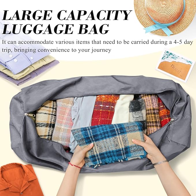 Extra Large Duffle Bag 90L/23.77Gal Moving Bag Tear Resistant Heavy Duty Storage Bags Lightweight Big Luggage Bag for Camping, Travel, Moving (3PCS)