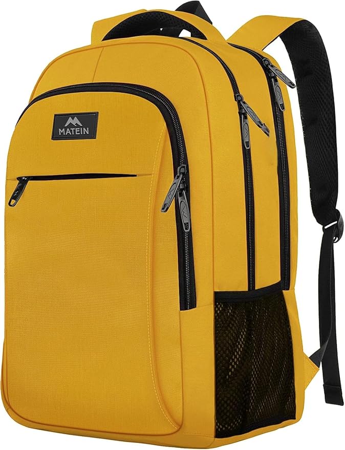 MATEIN Travel Laptop Backpack, Sturdy Anti Theft College School Backpack for Girls Boys, Water Resistant 15.6 Inch Computer Daypack Student BookBag Gift for Women and Men