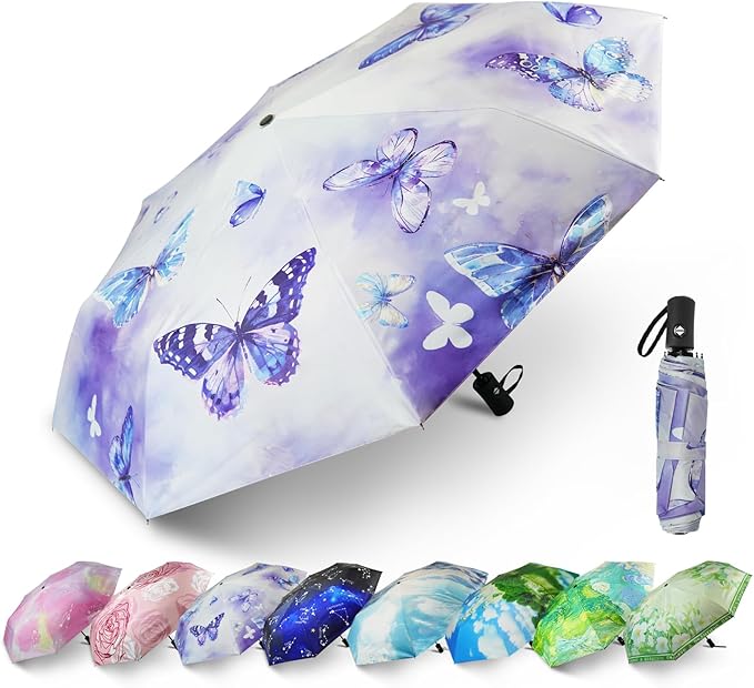 SY COMPACT Travel Umbrella Windproof Automatic Umbrellas Small Compact UV Sun Protection Factory Outlet Umbrella