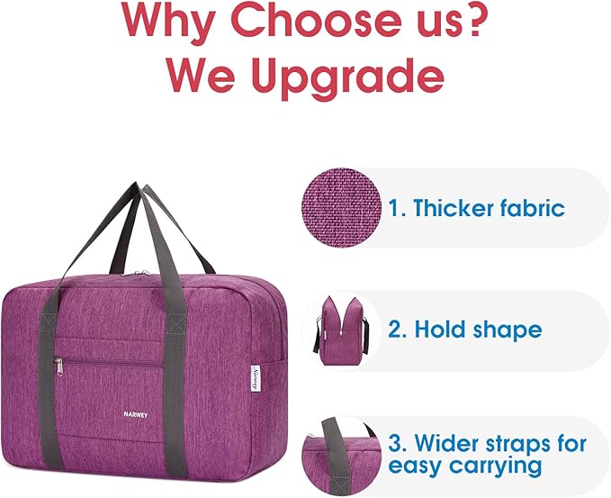 For Spirit Airlines Personal Item Bag 18x14x8 Foldable Travel Duffel Bag Tote Carry on Luggage Duffle Overnight for Women and Men