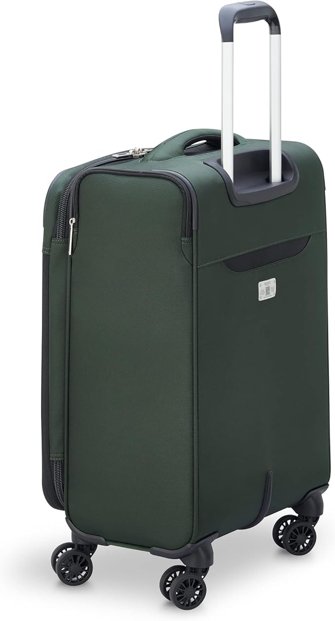 DELSEY PARIS Sky Max 2.0 Softside Expandable Luggage with Spinner Wheels, Green, 2-Piece Set (21/24)