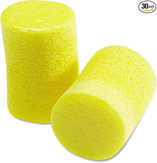 3M Ear Plugs, 30 Pairs/Box, E-A-R Classic 310-1060, Uncorded, Disposable, Foam, NRR 29, For Drilling, Grinding, Machining, Sawing, Sanding, Welding, 1 Pair/Pillow Pack
