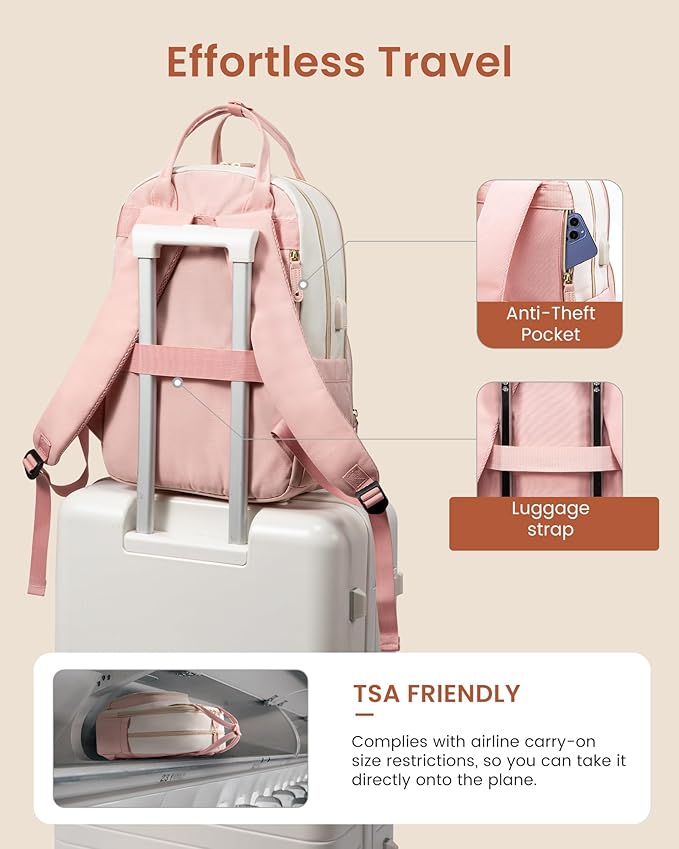LOVEVOOK Backpack for Women,Laptop Backpack Women,Fits 18 Inch Laptop Computer Bag,Teacher College Backpack Purse,Fashion Waterproof Travel Work Anti-theft Backpack for Traveling on Airplane Daypack