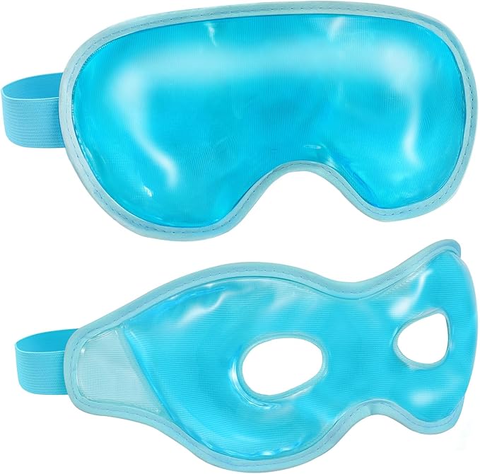 2 Pack Cooling Eye Mask for Puffy Eyes,Reusable Gel Cold Compress Pack for Puffy Eyes & Dark Circles, After Eyes Surgery, Migraine Relief, Headaches
