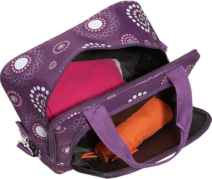Rockland Impulse 4-Piece Softside Upright Luggage Set,Telescoping Handles, Pucci, (14/19/24/28)