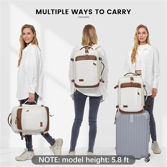 LOVEVOOK Travel Backpack for Women, 40L Carry On Backpack with 3 Packing Cubes,TSA Personal Item Travel Bag Airline Approved, Water Resistant Weekender Overnight Luggage Daypack, Fits 17 Inch Laptop