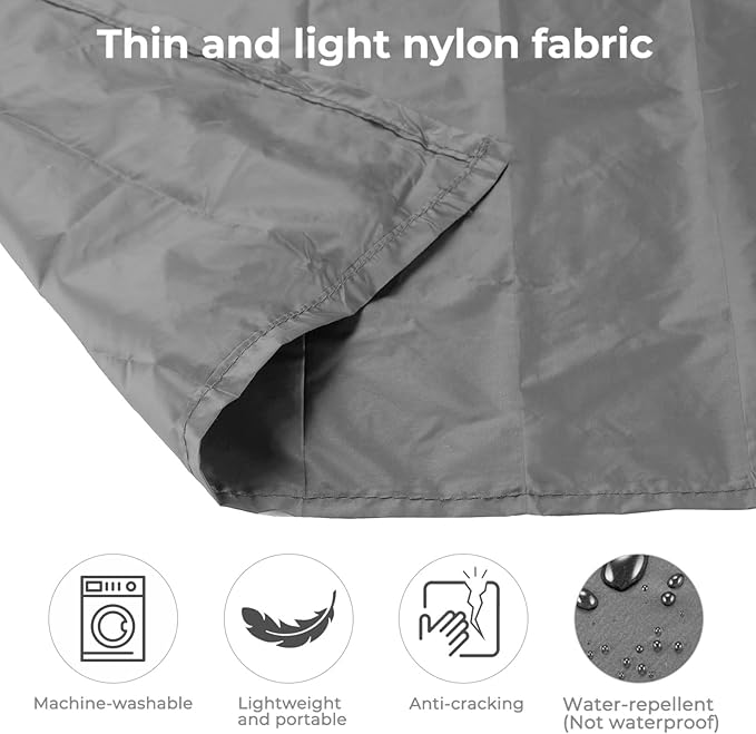 Pocket Picnic Blanket for 1-2 Persons, 43x55 in - Sandproof & Waterproof, Ultra-Light 2.5oz Travel Mat for Outdoor Beach Hiking Camping (Gray)