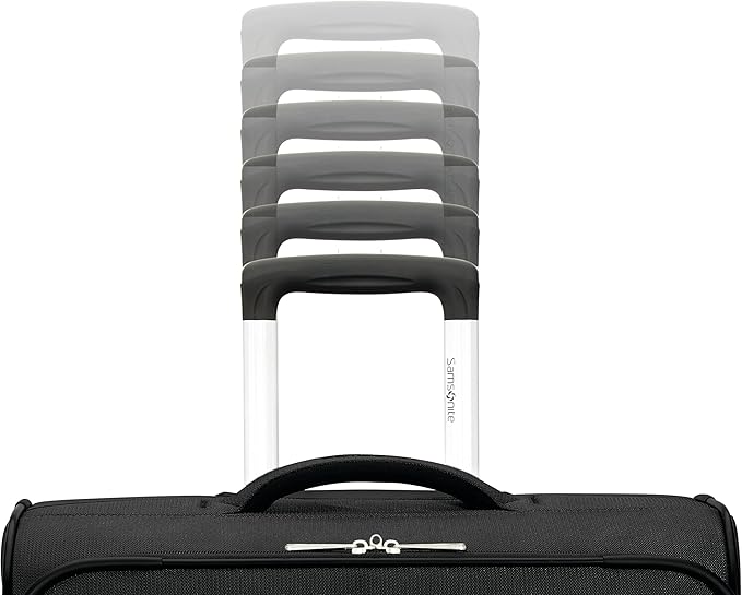 Samsonite Aspire DLX Softside Expandable Luggage Set with Spinners (Carry-on & Medium), Black