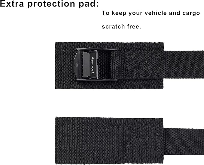 Ayaport Adjustable Cam Buckle Lashing Straps 4ft 4pack Tie Down Straps