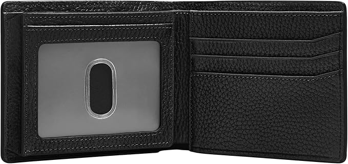 Fossil Men's Everett Leather Bifold with Flip ID Wallet
