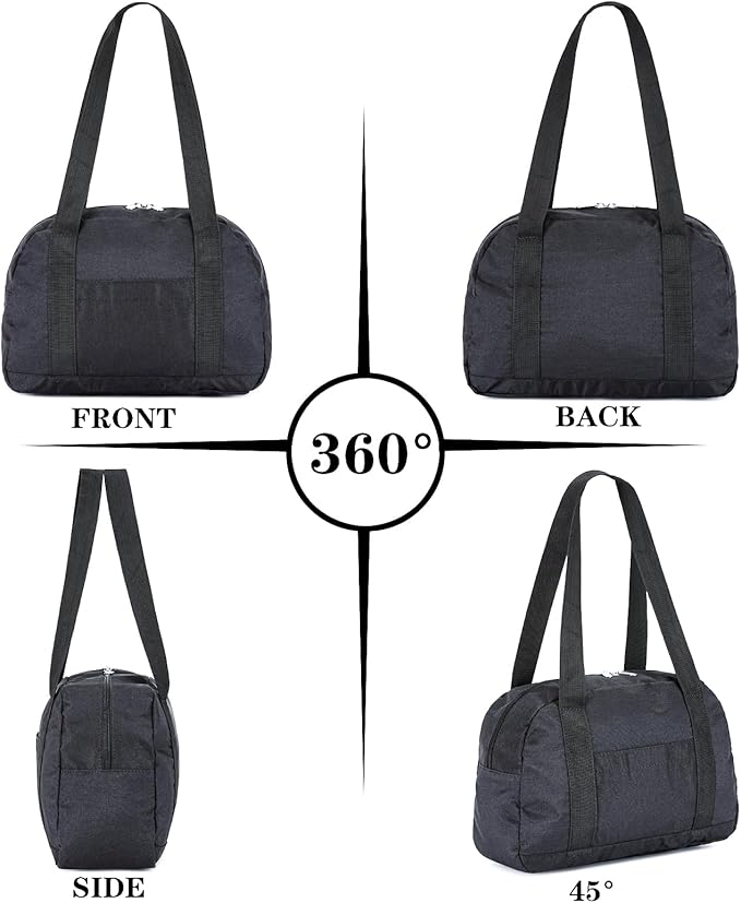 Mini Gym Bag for Women Girls, 12 inch Small Gym Tote, Lightweight Small Carry On Duffle Bag for Travel Sports