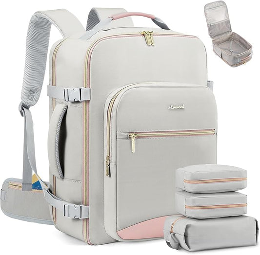 LOVEVOOK Travel Backpack for Women with Waist Strap,40L Cute Carry on Backpack Travels Essentials Personal Item Backpack for Traveling on Airplane,Large Carry on Luggage Travel Bag Flight Approved