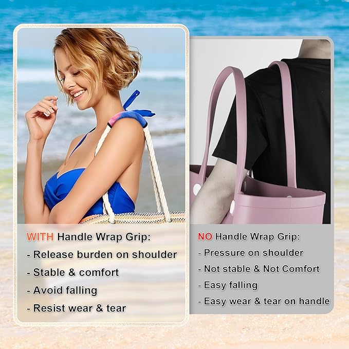 Cosmos 5 Pcs Neoprene Luggage Handle Wrap Beach Bag Tote Handle Grip Luggage Identifier Detachable Handle Covers for Travel Bag Luggage Suitcase Beach Tote Bag (Paint Pattern (5 Pcs - Large))