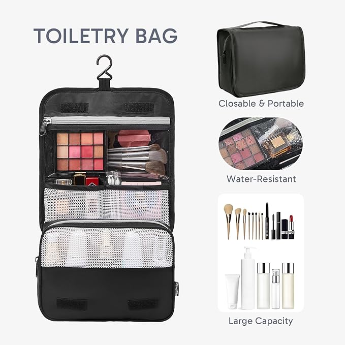 10 Set Packing Cubes for Travel, Gifts for Women Mom,Anti-Tearing Suitcase Organizer for Luggage with Shoe & Hanging Toiletry Bag,OlarHike Vacation Essentials & Accessories for Cruise Ship