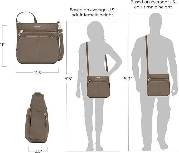 Travelon Anti-Theft Classic North/South Crossbody Bag