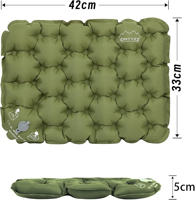 ONTYZZ Inflatable Seat Cushion Lightweight Airplane Seat Cushion Stadium Seat Travel Cushion for Climbing Hiking Office Airplane