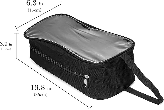 Linkidea 2 Pack Soccer Shoe Carrying Bag, Soccer Cleats Storage Bag, Fit Up to US Men Size 13 Soccer Shoes, Compact Soccer Boots Duffle Bag with Water Resistant Design (Black)