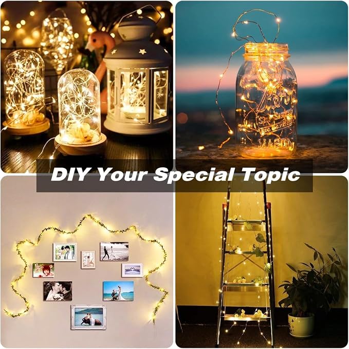 Fairy Lights Plug in,99ft 300 LEDs Christmas Lights Indoor Outdoor Warm White Copper Wire,Long Led Fairy String Lights for Bedroom Party Wedding Patio Yard Christmas Tree Decoration