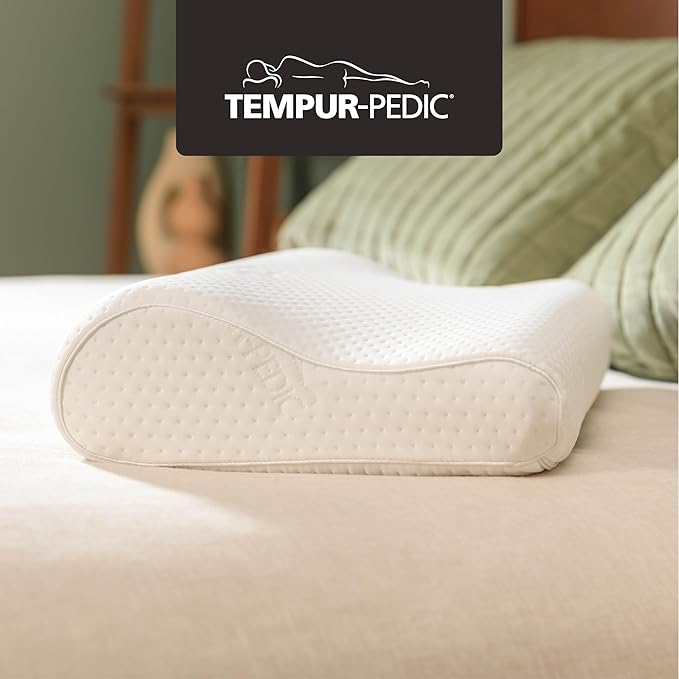 TEMPUR-Pedic, Standard TEMPUR-Neck Pillow, Medium Profile-2-Pack, White 2 Count