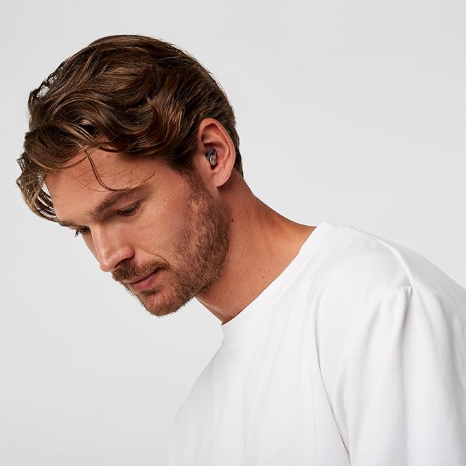 Hears One Ear Plugs for Noise Reduction - Patented Reusable Concert Earplugs, 20dB SNR Sound Reduction, Hypoallergenic for Musicians, Motorcycle and Sleeping with 4 tip Sizes - Brass Blue
