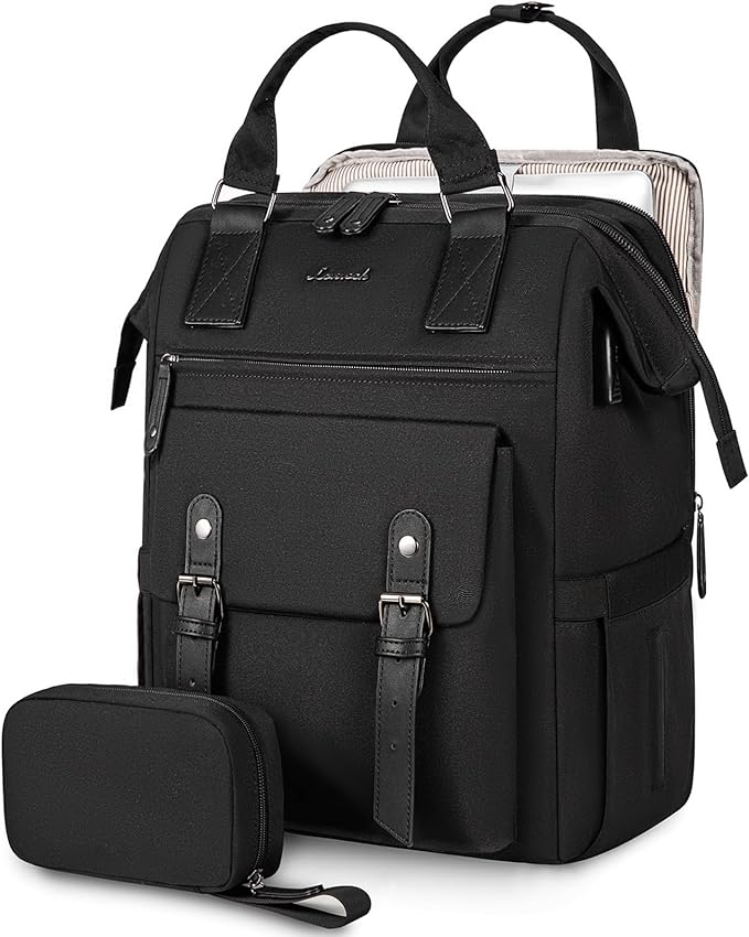LOVEVOOK Laptop Backpack for Women, Work Backpack with 17 Inch Separate Laptop Compartment, Teacher Nurse Bags College Computer Backpack Purse, Business Travel Bag, Upgraded