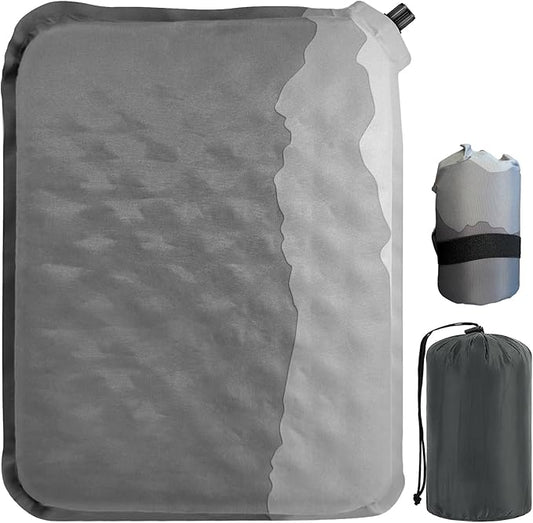 Stadium Seat Cushion Self-Inflating - Portable, Lightweight, Waterproof Inflatable Seat Cushion Foam Pad for Bleacher Seat, Airplane Travel, Car, Office Chair, Sports Events, Outdoor Camping