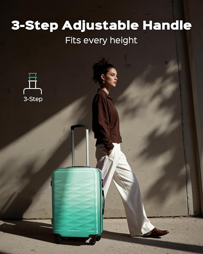 Suitour Luggage Set 3 piece,Hardside Lightweight Suitcase Sets with Spinner Wheels & TSA lock,Luggage sets for woman