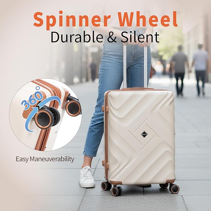 10 piece Luggage Set Expandable Suitcase 22x14x9 Airline Approved Carry on, ABS Hard Case Suitcases with Spinner Wheels,TSA Lock