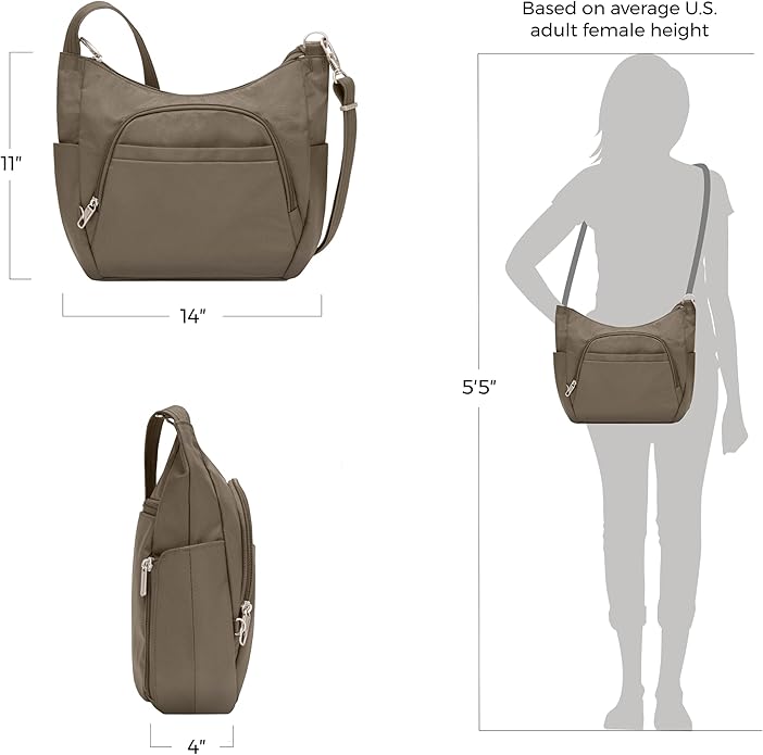 Travelon Anti-theft Classic Crossbody Bucket Bag | Anti-theft