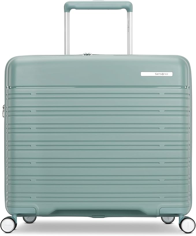 Samsonite Elevation Plus - Medium Hardside Luggage - Scratch Resistant Polypropylene Shell, RightHeight™ Adjustable Handle, Integrated AirTag Holder, TSA Lock, WetPak™ Compartment - Cypress Green
