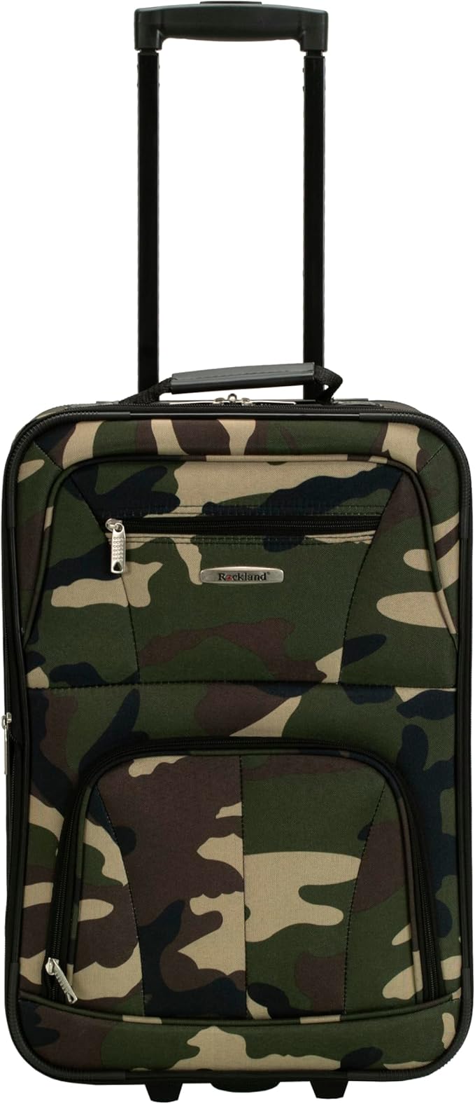 Rockland Fashion Softside Upright Luggage Set,Expandable, Wheel, Telescopic Handle, Camouflage, 2-Piece (14/19)