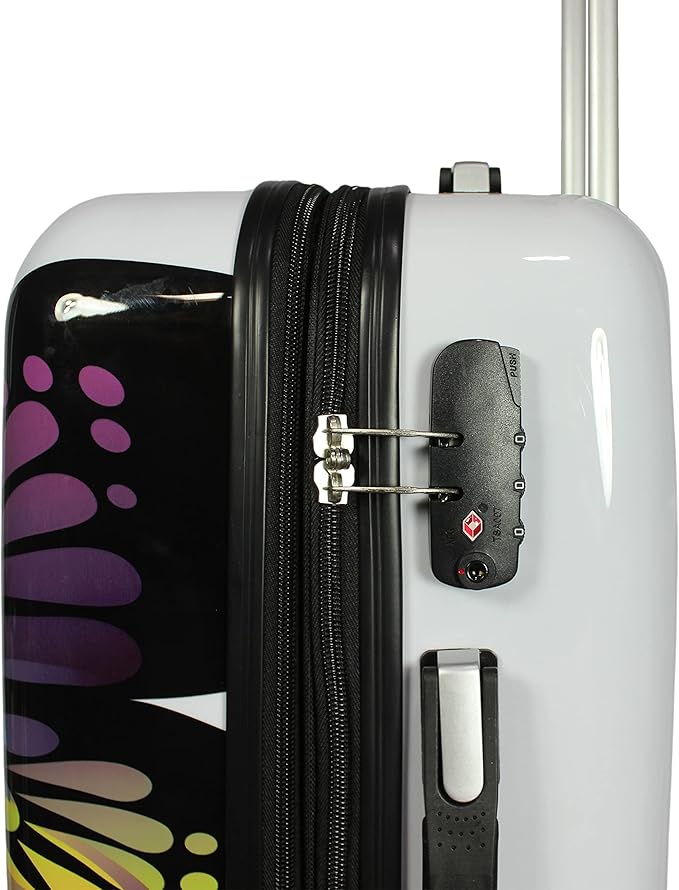 World Traveler Butterfly Luggage, 4-Piece Set