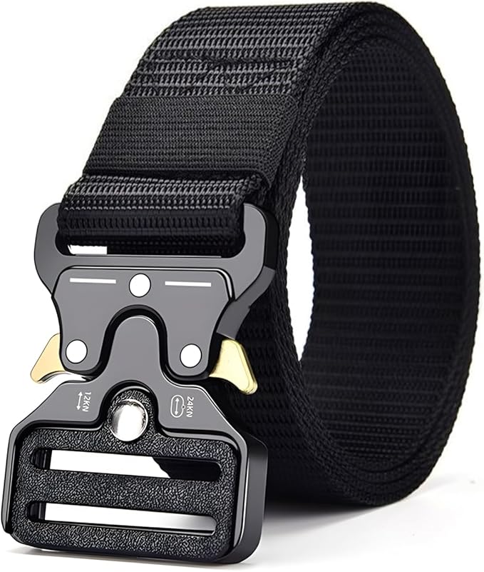 Tactical Belts for Men - Money Belt for Travel for Man Hidden, Belts for Jeans Mens Adjustable edc Belt Mens Belt, Money Belt for Travel for Men Hidden(Black)