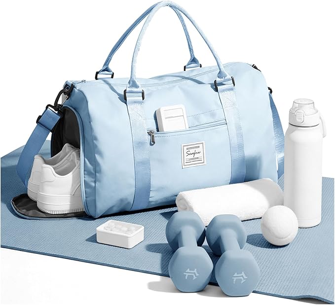 Weekender Duffel Bags for Women Men, Travel Totes Bag for Airplane, Cute Sports Gym Dance Bag Overnight Luggage Bag with Wet Pocket Shoe Compartment