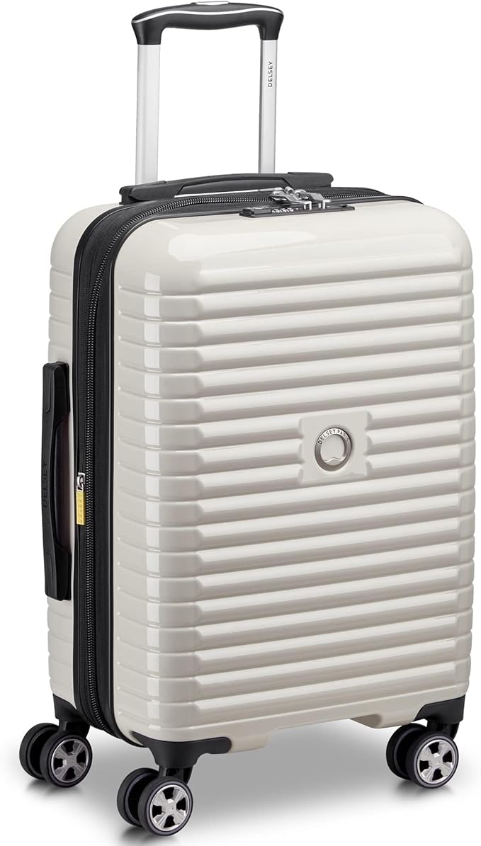 DELSEY PARIS Cruise 3.0 Hardside Expandable Luggage with Spinner Wheels, Glossy Ivory, 2 Piece Set (20/28)
