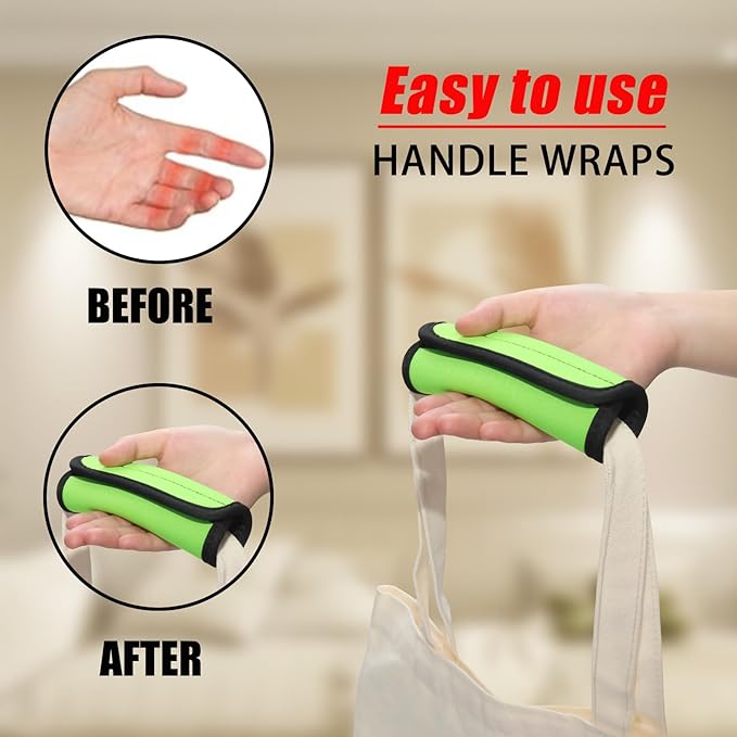 2pcs Light Green Luggage Handle Wraps for Suitcase- Soft Suitcase Handle Covers for Travel Accessories（ Bright Color for Suitcase Tags Identifiers ）